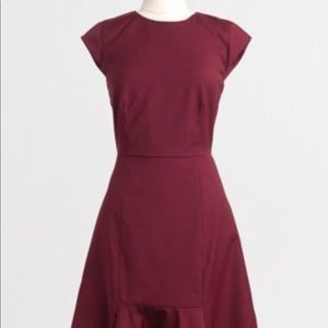 JCrew Ruffle-hem wool dress size 10